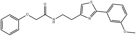 N-[2-[2-(3-methoxyphenyl)-1,3-thiazol-4-yl]ethyl]-2-phenoxyacetamide Structural