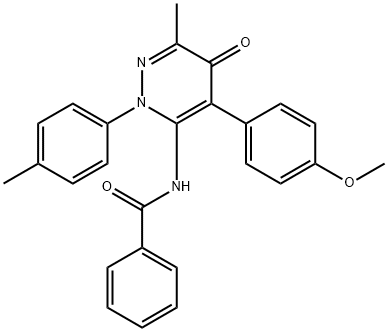 N-[4-(4-methoxyphenyl)-6-methyl-2-(4-methylphenyl)-5-oxopyridazin-3-yl]benzamide Structural