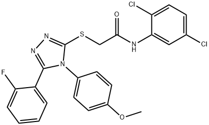 N-(2,5-dichlorophenyl)-2-[[5-(2-fluorophenyl)-4-(4-methoxyphenyl)-1,2,4-triazol-3-yl]sulfanyl]acetamide Structural