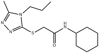 N-cyclohexyl-2-[(5-methyl-4-propyl-1,2,4-triazol-3-yl)sulfanyl]acetamide Structural