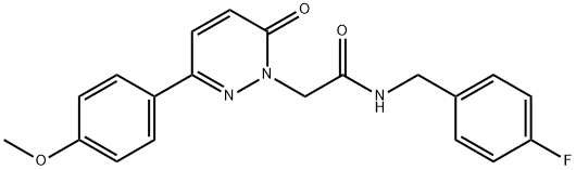 N-[(4-fluorophenyl)methyl]-2-[3-(4-methoxyphenyl)-6-oxopyridazin-1-yl]acetamide Structural