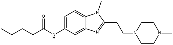 N-[1-methyl-2-[2-(4-methylpiperazin-1-yl)ethyl]benzimidazol-5-yl]pentanamide Structural
