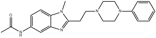 N-[1-methyl-2-[2-(4-phenylpiperazin-1-yl)ethyl]benzimidazol-5-yl]acetamide Structural