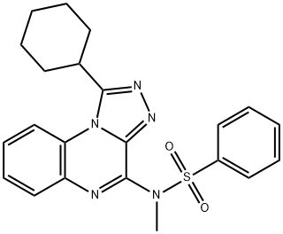 N-(1-cyclohexyl-[1,2,4]triazolo[4,3-a]quinoxalin-4-yl)-N-methylbenzenesulfonamide Structural