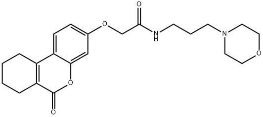 N-(3-morpholin-4-ylpropyl)-2-[(6-oxo-7,8,9,10-tetrahydrobenzo[c]chromen-3-yl)oxy]acetamide Structural
