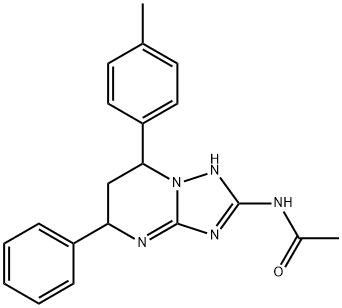 N-[7-(4-methylphenyl)-5-phenyl-1,5,6,7-tetrahydro-[1,2,4]triazolo[1,5-a]pyrimidin-2-yl]acetamide Structural