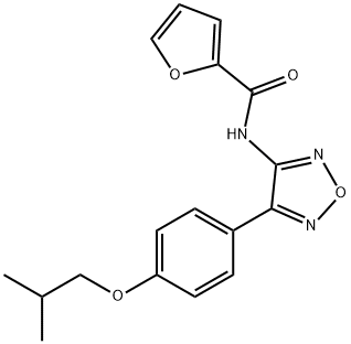 N-[4-[4-(2-methylpropoxy)phenyl]-1,2,5-oxadiazol-3-yl]furan-2-carboxamide Structural