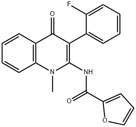 N-[3-(2-fluorophenyl)-1-methyl-4-oxoquinolin-2-yl]furan-2-carboxamide Structural