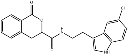 N-[2-(5-chloro-1H-indol-3-yl)ethyl]-1-oxo-3,4-dihydroisochromene-3-carboxamide Structural