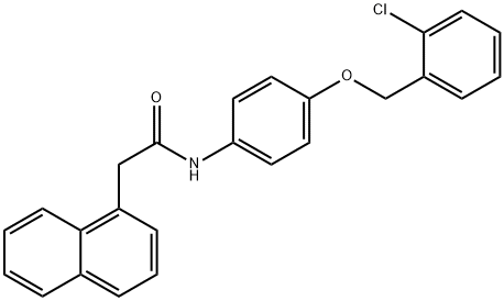 N-[4-[(2-chlorophenyl)methoxy]phenyl]-2-naphthalen-1-ylacetamide Structural