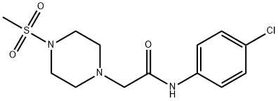 N-(4-chlorophenyl)-2-(4-methylsulfonylpiperazin-1-yl)acetamide Structural