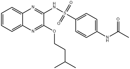 N-[4-[[3-(3-methylbutoxy)quinoxalin-2-yl]sulfamoyl]phenyl]acetamide Structural