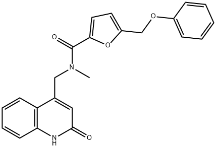 N-methyl-N-[(2-oxo-1H-quinolin-4-yl)methyl]-5-(phenoxymethyl)furan-2-carboxamide Structural