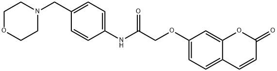 N-[4-(morpholin-4-ylmethyl)phenyl]-2-(2-oxochromen-7-yl)oxyacetamide Structural