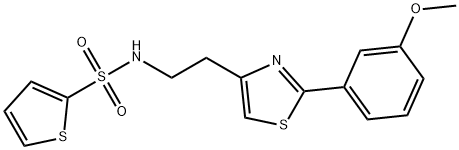 N-[2-[2-(3-methoxyphenyl)-1,3-thiazol-4-yl]ethyl]thiophene-2-sulfonamide Structural