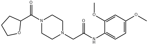 N-(2,4-dimethoxyphenyl)-2-[4-(oxolane-2-carbonyl)piperazin-1-yl]acetamide Structural