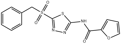 N-(5-benzylsulfonyl-1,3,4-thiadiazol-2-yl)furan-2-carboxamide Structural