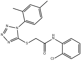 N-(2-chlorophenyl)-2-[1-(2,4-dimethylphenyl)tetrazol-5-yl]sulfanylacetamide Structural