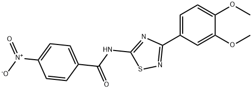 N-[3-(3,4-dimethoxyphenyl)-1,2,4-thiadiazol-5-yl]-4-nitrobenzamide Structural