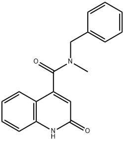 N-benzyl-N-methyl-2-oxo-1H-quinoline-4-carboxamide Structural