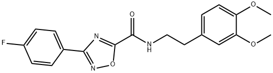 N-[2-(3,4-dimethoxyphenyl)ethyl]-3-(4-fluorophenyl)-1,2,4-oxadiazole-5-carboxamide Structural
