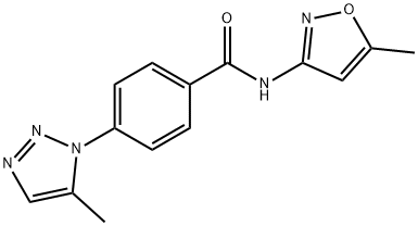 N-(5-methyl-1,2-oxazol-3-yl)-4-(5-methyltriazol-1-yl)benzamide Structural