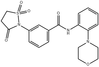 N-(2-morpholin-4-ylphenyl)-3-(1,1,3-trioxo-1,2-thiazolidin-2-yl)benzamide Structural