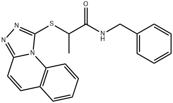 N-benzyl-2-([1,2,4]triazolo[4,3-a]quinolin-1-ylsulfanyl)propanamide Structural