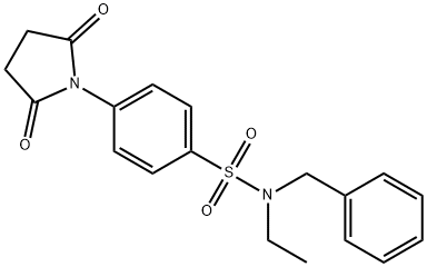 N-benzyl-4-(2,5-dioxopyrrolidin-1-yl)-N-ethylbenzenesulfonamide Structural