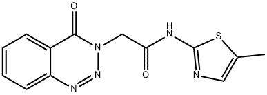 N-(5-methyl-1,3-thiazol-2-yl)-2-(4-oxo-1,2,3-benzotriazin-3-yl)acetamide Structural