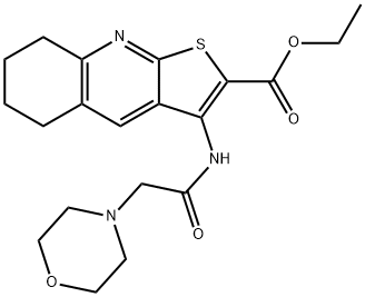 ethyl 3-[(2-morpholin-4-ylacetyl)amino]-5,6,7,8-tetrahydrothieno[2,3-b]quinoline-2-carboxylate Structural