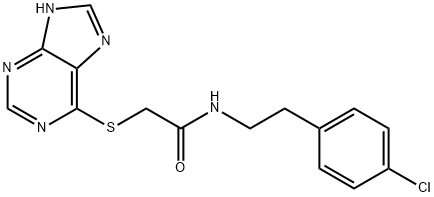 N-[2-(4-chlorophenyl)ethyl]-2-(7H-purin-6-ylsulfanyl)acetamide Structural