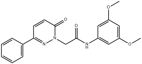 N-(3,5-dimethoxyphenyl)-2-(6-oxo-3-phenylpyridazin-1-yl)acetamide Structural