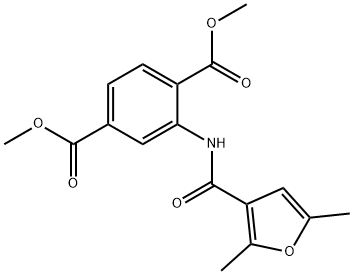 dimethyl 2-[(2,5-dimethylfuran-3-carbonyl)amino]benzene-1,4-dicarboxylate Structural