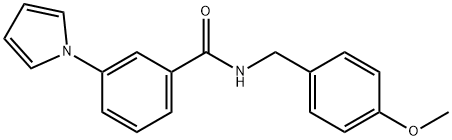 N-[(4-methoxyphenyl)methyl]-3-pyrrol-1-ylbenzamide Structural