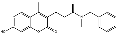 N-benzyl-3-(7-hydroxy-4-methyl-2-oxochromen-3-yl)-N-methylpropanamide Structural