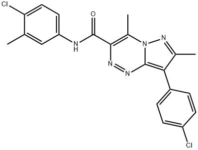 N-(4-chloro-3-methylphenyl)-8-(4-chlorophenyl)-4,7-dimethylpyrazolo[5,1-c][1,2,4]triazine-3-carboxamide Structural