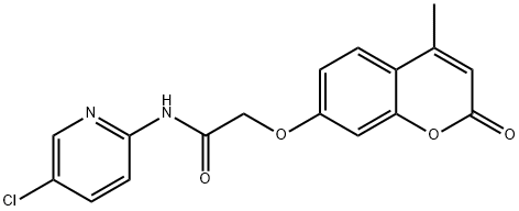 N-(5-chloropyridin-2-yl)-2-(4-methyl-2-oxochromen-7-yl)oxyacetamide Structural