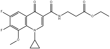 ethyl 3-[(1-cyclopropyl-6,7-difluoro-8-methoxy-4-oxoquinoline-3-carbonyl)amino]propanoate Structural