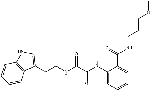 N-[2-(1H-indol-3-yl)ethyl]-N'-[2-(3-methoxypropylcarbamoyl)phenyl]oxamide Structural