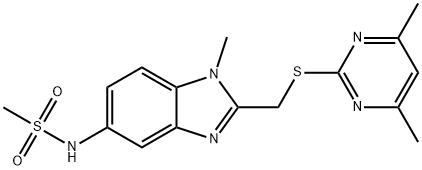 N-[2-[(4,6-dimethylpyrimidin-2-yl)sulfanylmethyl]-1-methylbenzimidazol-5-yl]methanesulfonamide Structural