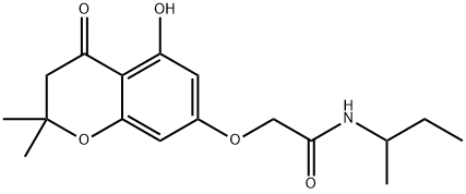N-butan-2-yl-2-[(5-hydroxy-2,2-dimethyl-4-oxo-3H-chromen-7-yl)oxy]acetamide Structural