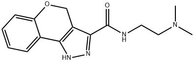 N-[2-(dimethylamino)ethyl]-2,4-dihydrochromeno[4,3-c]pyrazole-3-carboxamide Structural