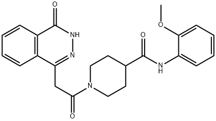 N-(2-methoxyphenyl)-1-[2-(4-oxo-3H-phthalazin-1-yl)acetyl]piperidine-4-carboxamide Structural