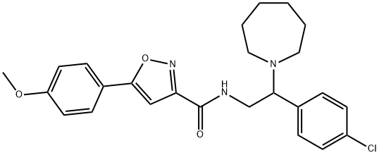 N-[2-(azepan-1-yl)-2-(4-chlorophenyl)ethyl]-5-(4-methoxyphenyl)-1,2-oxazole-3-carboxamide Structural