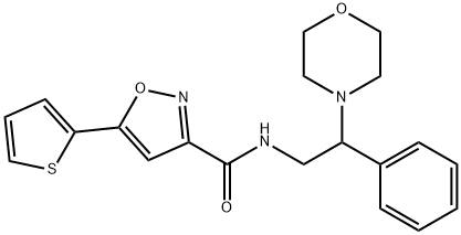 N-(2-morpholin-4-yl-2-phenylethyl)-5-thiophen-2-yl-1,2-oxazole-3-carboxamide Structural