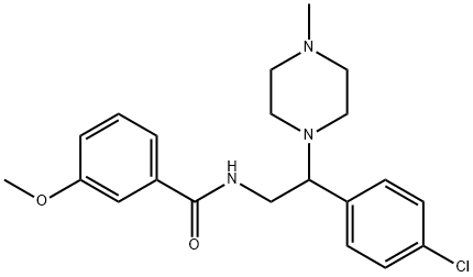 N-[2-(4-chlorophenyl)-2-(4-methylpiperazin-1-yl)ethyl]-3-methoxybenzamide Structural