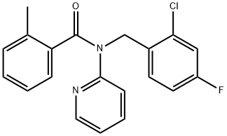 N-[(2-chloro-4-fluorophenyl)methyl]-2-methyl-N-pyridin-2-ylbenzamide Structural