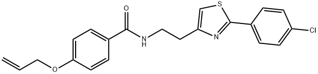 N-[2-[2-(4-chlorophenyl)-1,3-thiazol-4-yl]ethyl]-4-prop-2-enoxybenzamide Structural