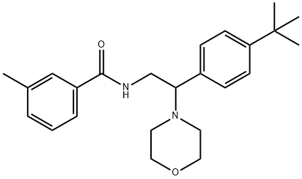 N-[2-(4-tert-butylphenyl)-2-morpholin-4-ylethyl]-3-methylbenzamide Structural